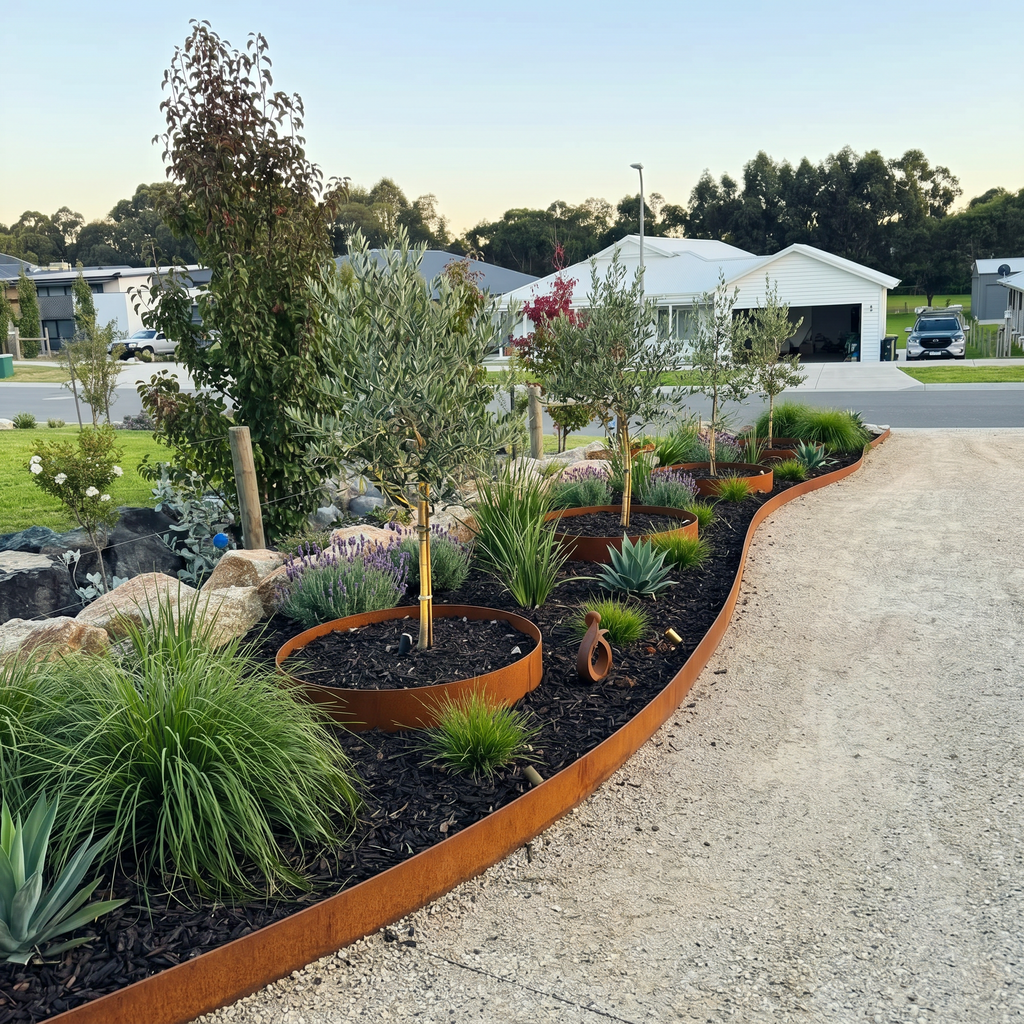 Corten Garden Edging DIY Installation System