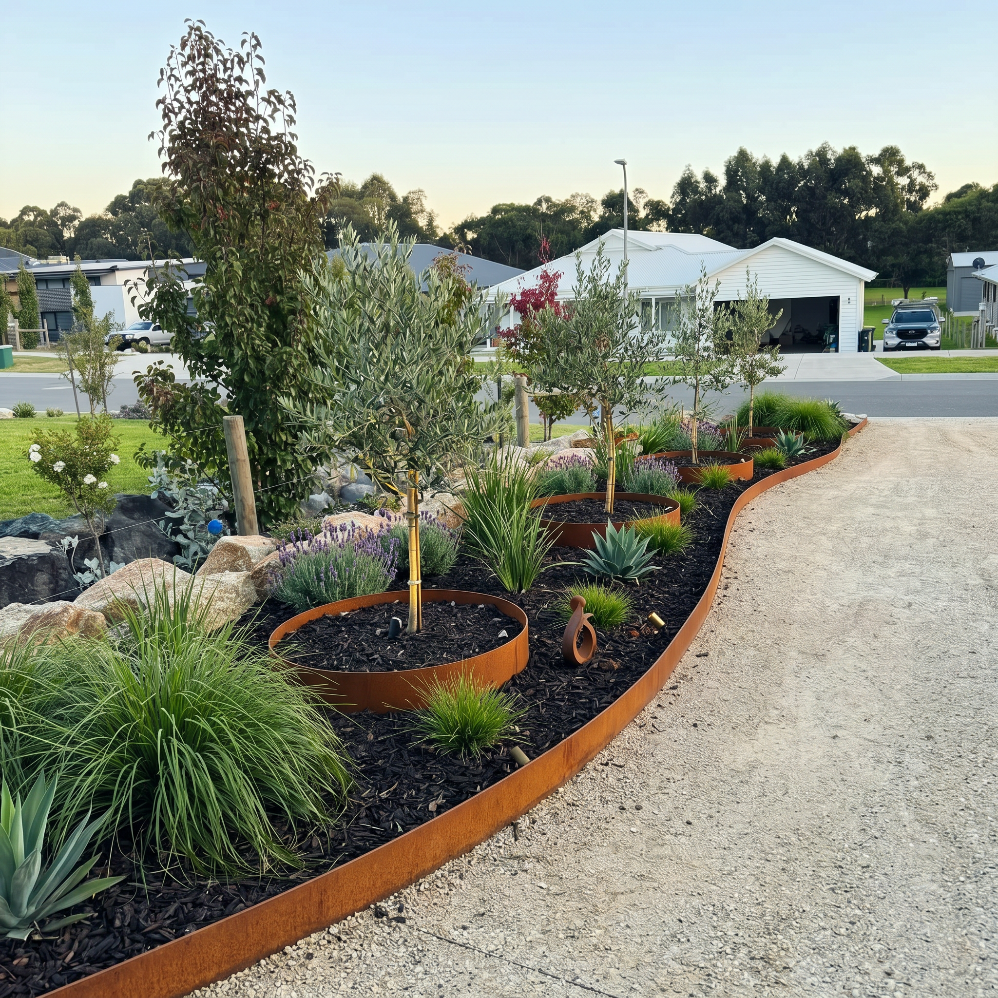 Corten Garden Edging DIY Installation System