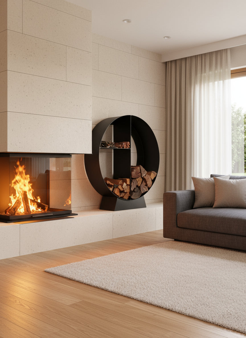 Architectural Firewood Storage Units