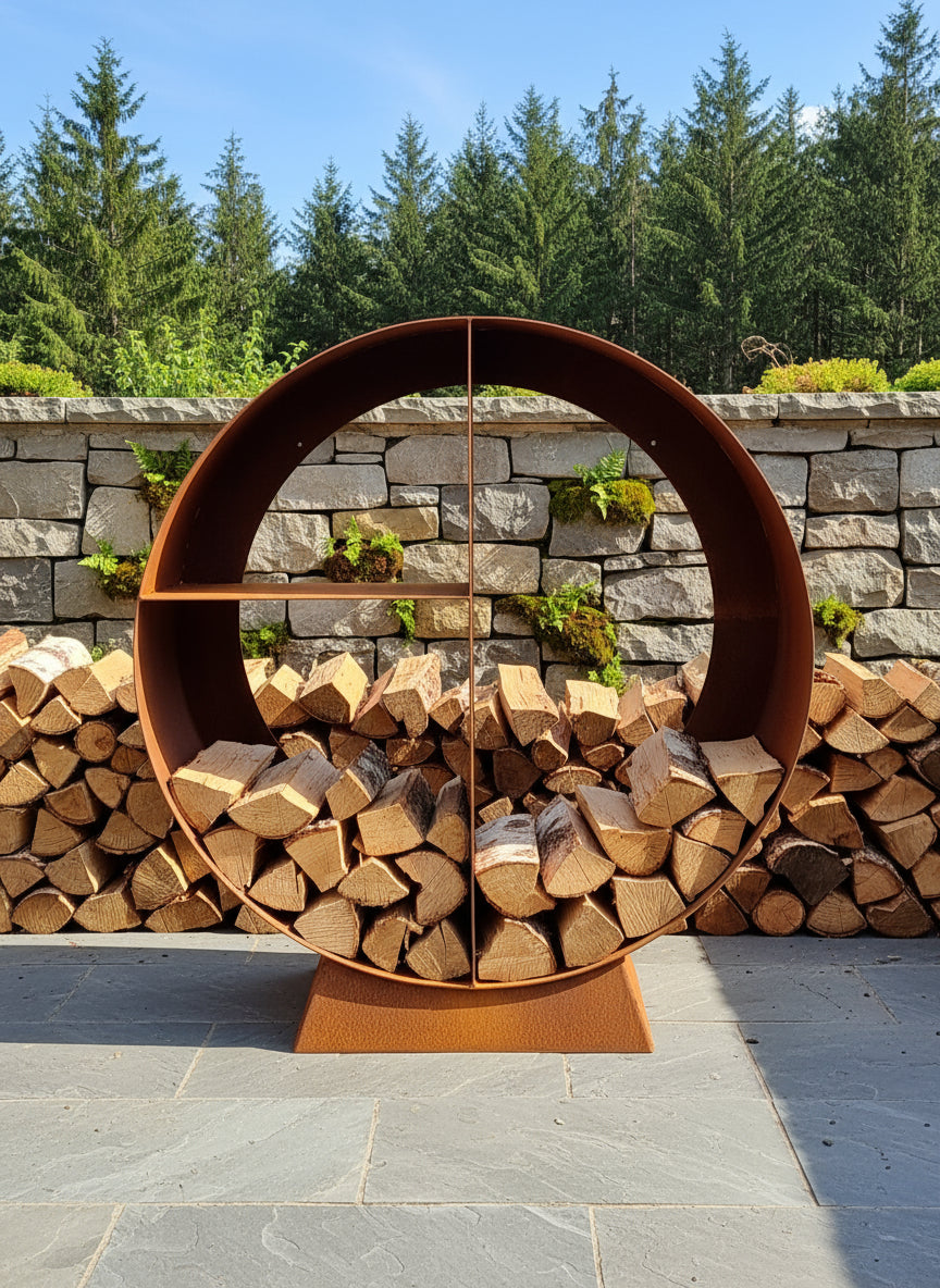 Architectural Firewood Storage Units