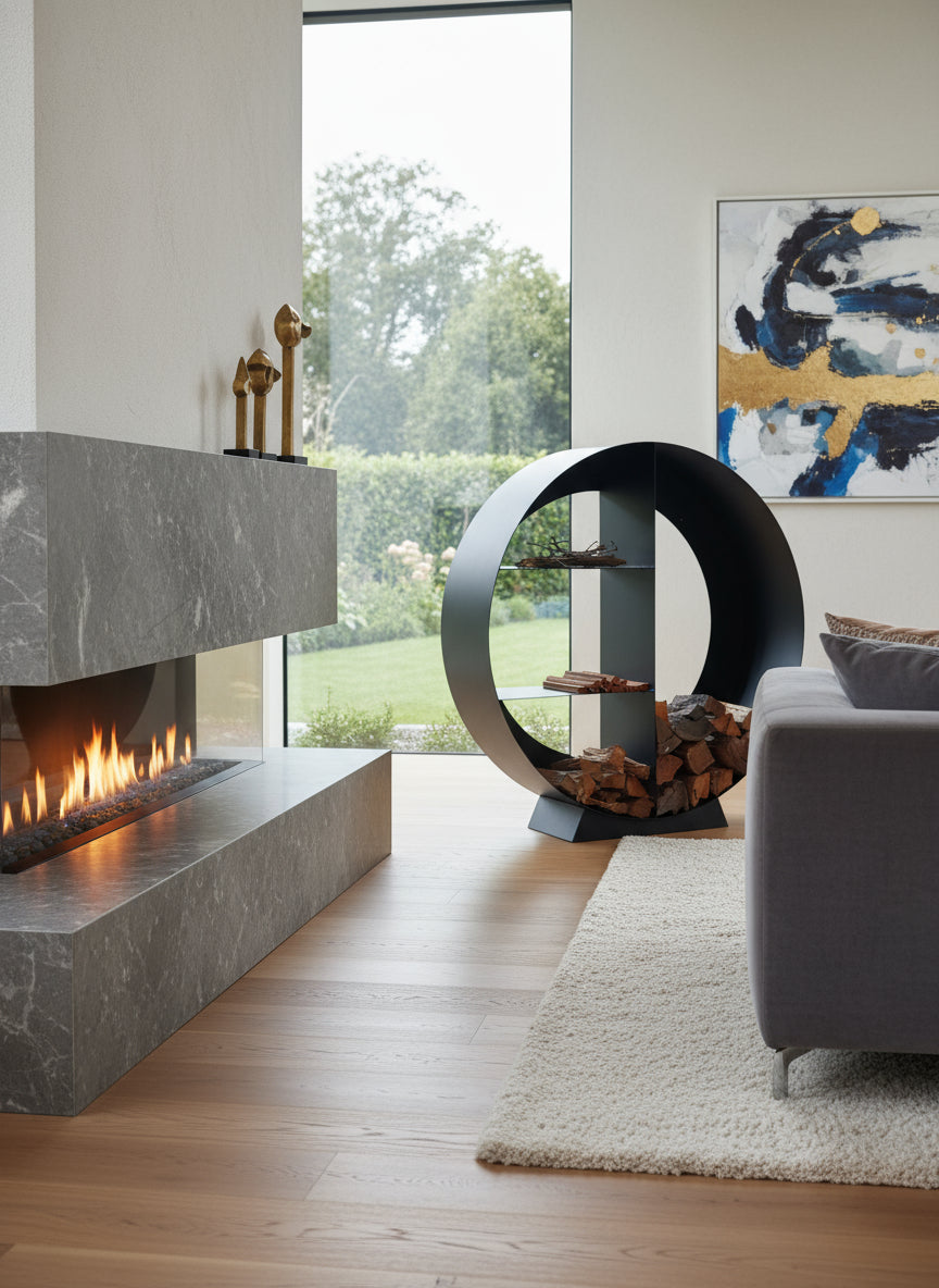 Architectural Firewood Storage Units