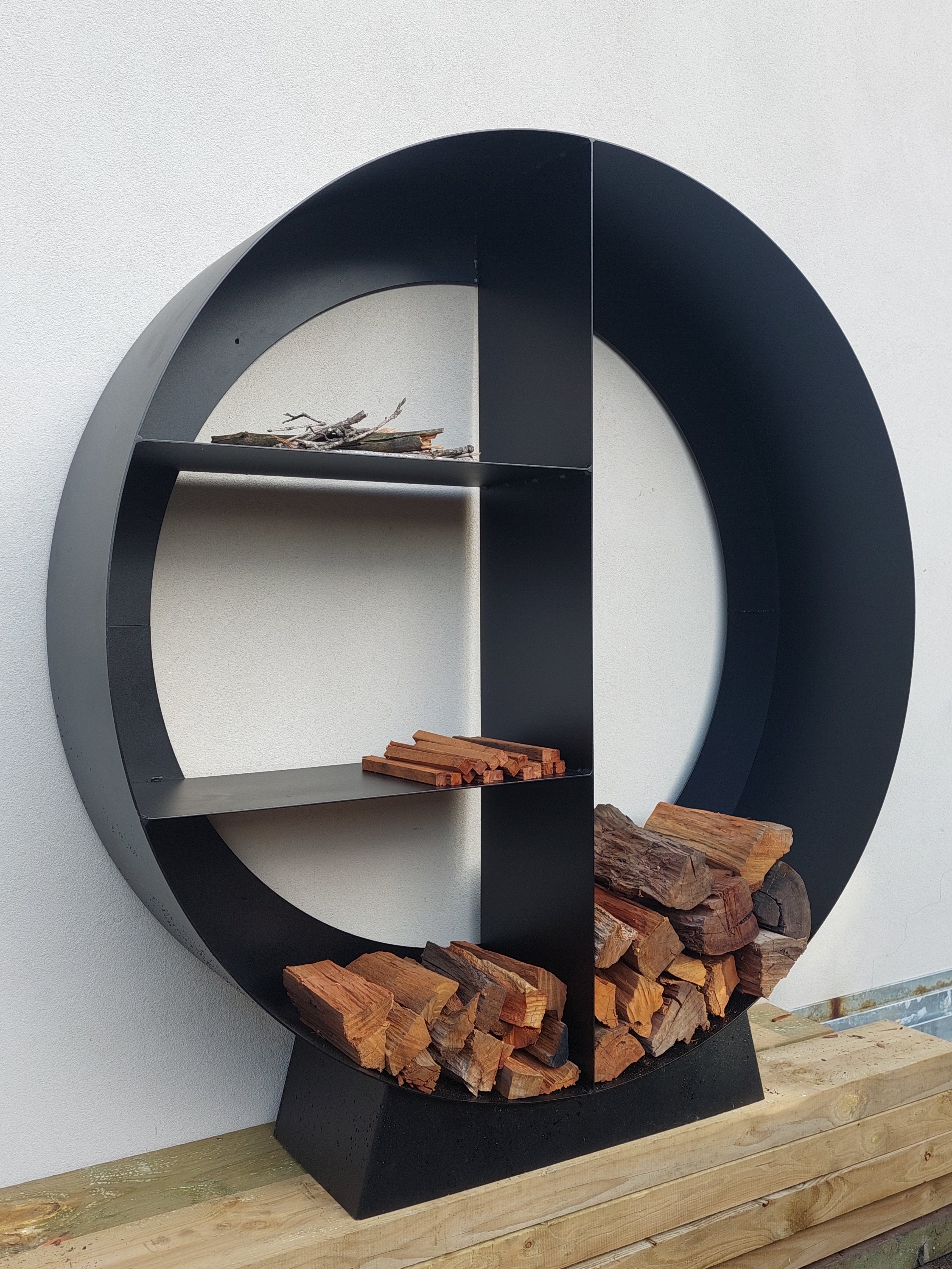 Architectural Firewood Storage Units