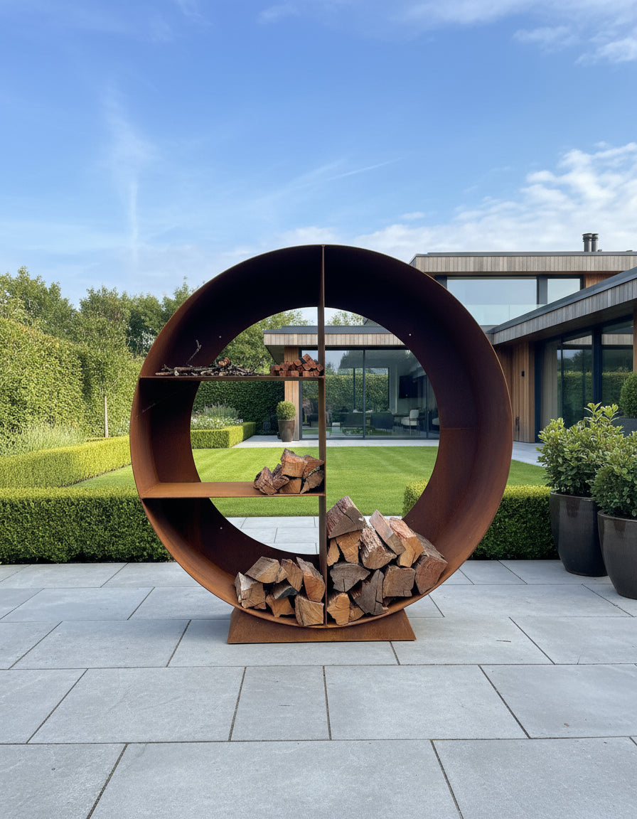 Architectural Firewood Storage Units