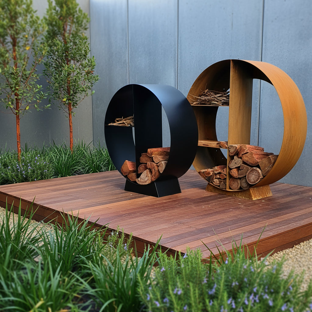 Architectural Firewood Storage Units