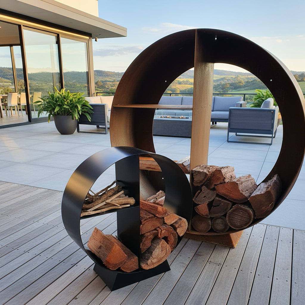 Architectural Firewood Storage Units